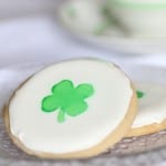 Shamrock stencilled cookies