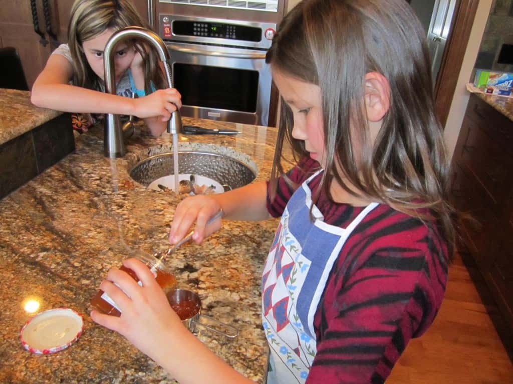 Making the dipping sauce