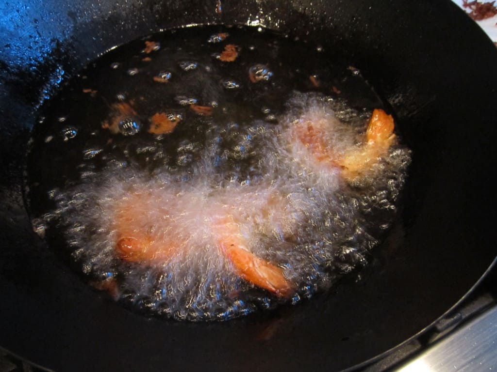 Into the oil!