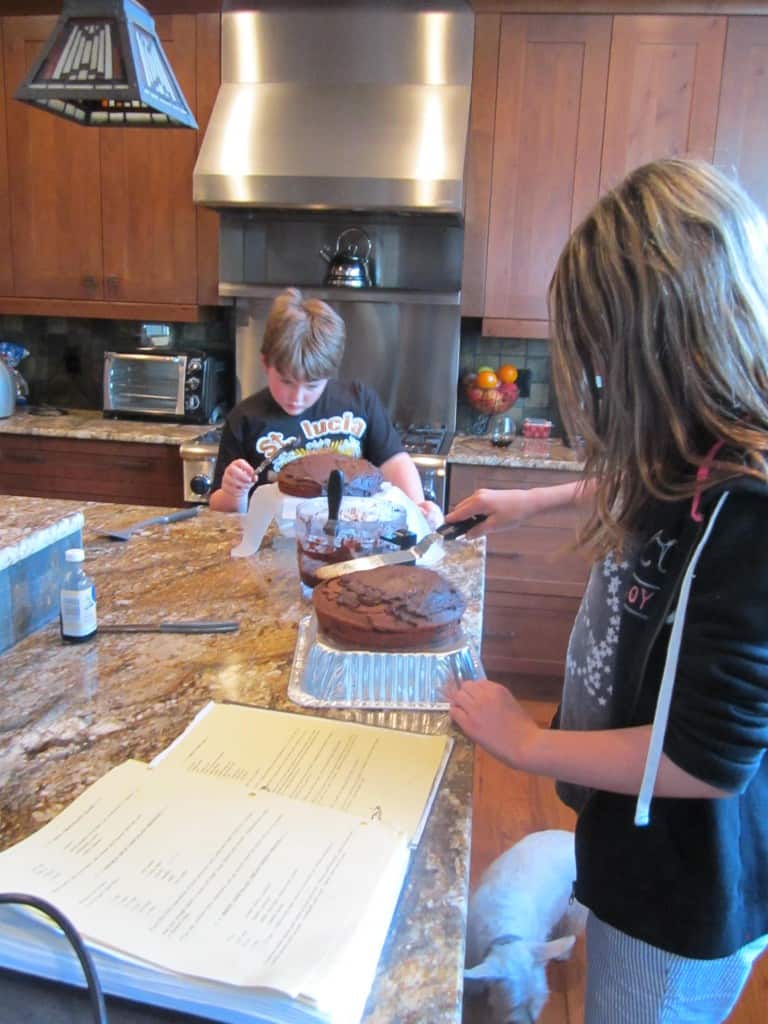 Icing Luke's cake