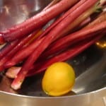 Rhubarb and an orange