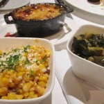 Our delicious sides of corn, collard greens and cauliflower