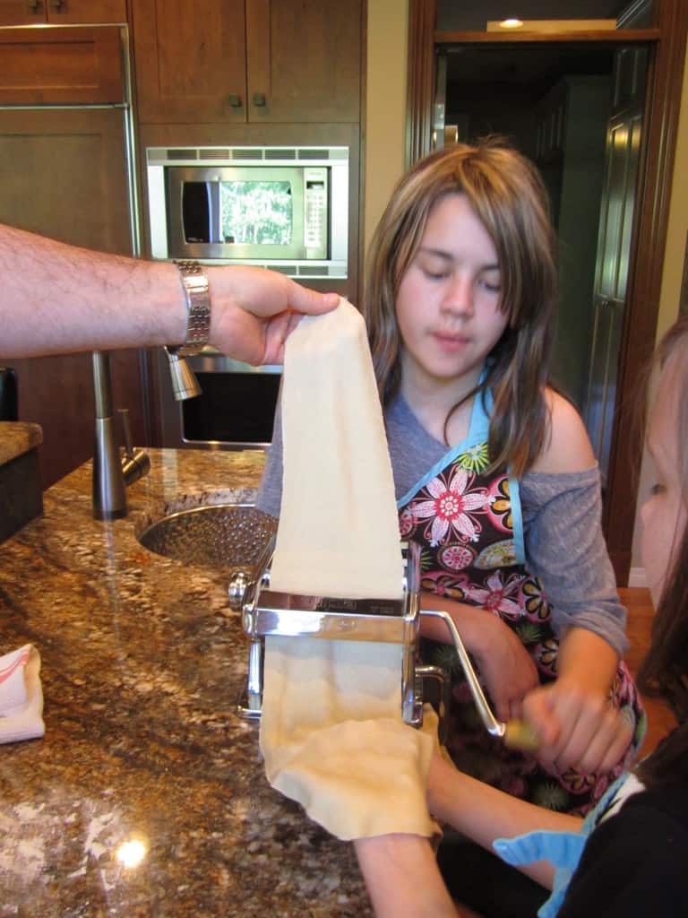 Rolling out the pasta