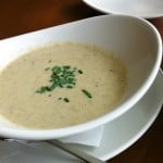 Grilled Artichoke and Mushroom Soup