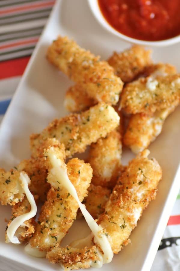 Mozzarella Cheese Sticks with tomato dipping sauce