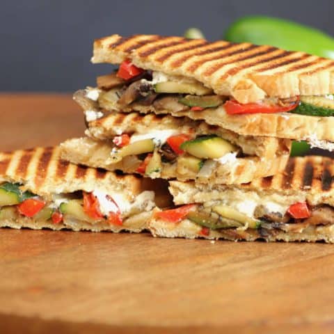 Grilled Pepper, Mushroom And Zucchini Panini Noshing With The Nolands