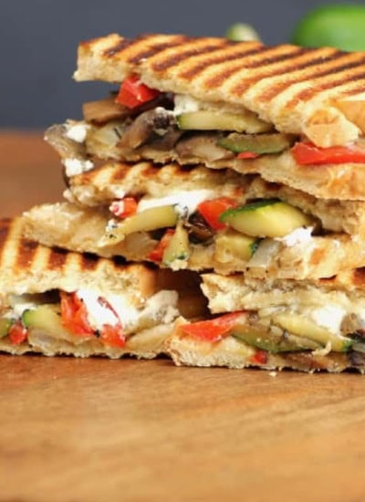 Grilled Vegetable Panini vertical.