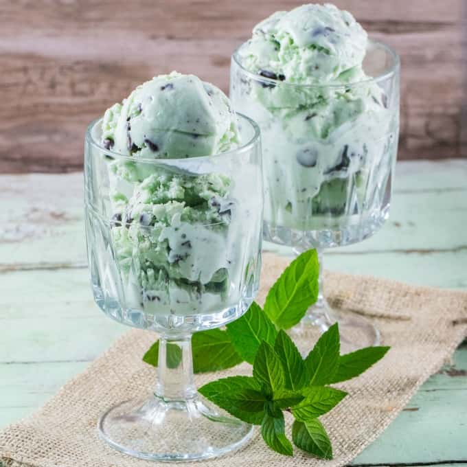 Mint Chocolate Chip Ice Cream: dreamy, creamy, mint ice cream!