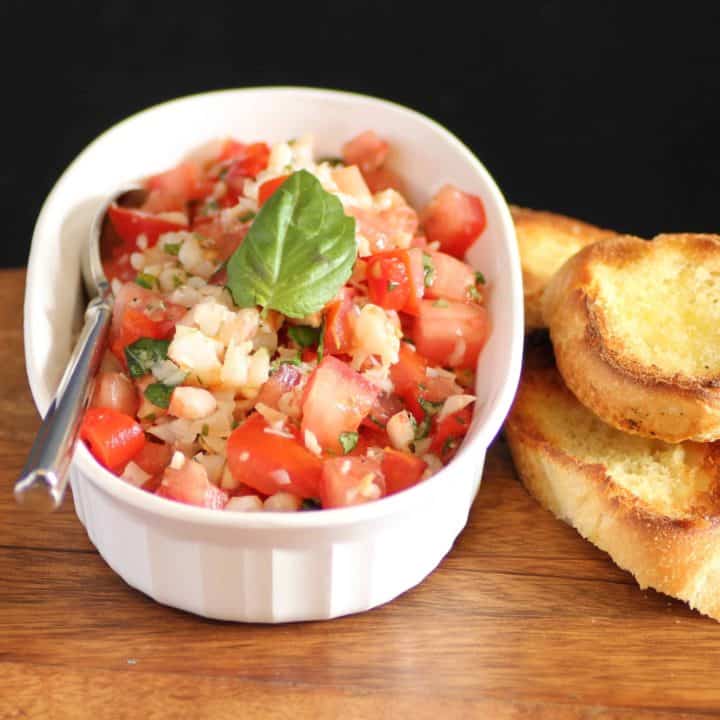 Tomato Shrimp Bruschetta