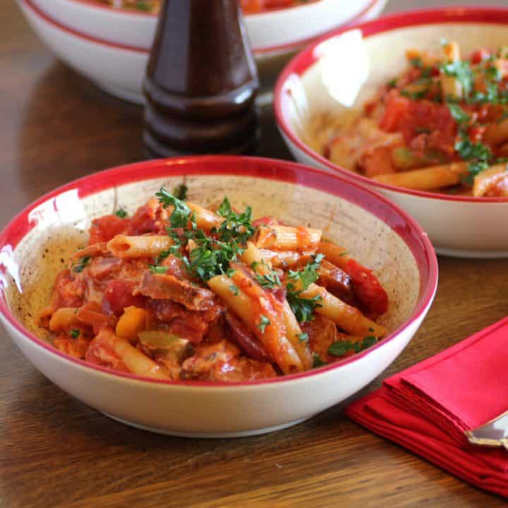 Late Summer Sausage Pasta