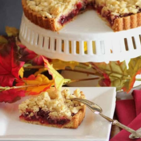 Cranberry Almond Tart vertical.