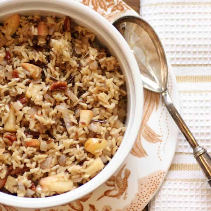 Harvest Rice with Apples and Pecans by Webicurean