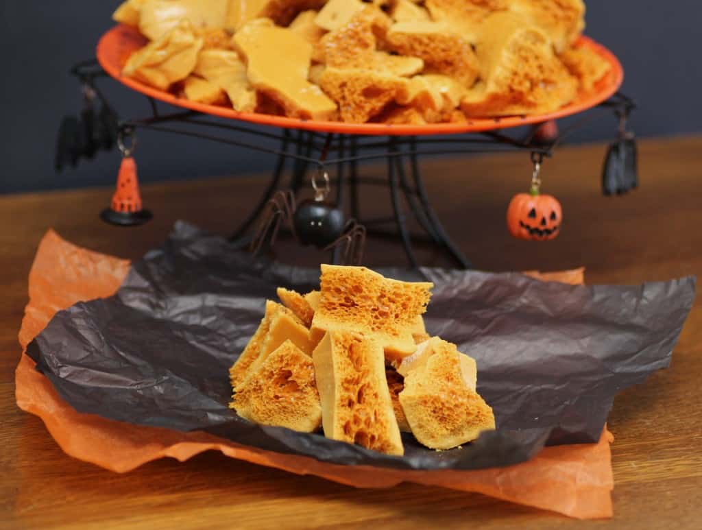 Sponge Toffee for Halloween by Noshing With The Nolands