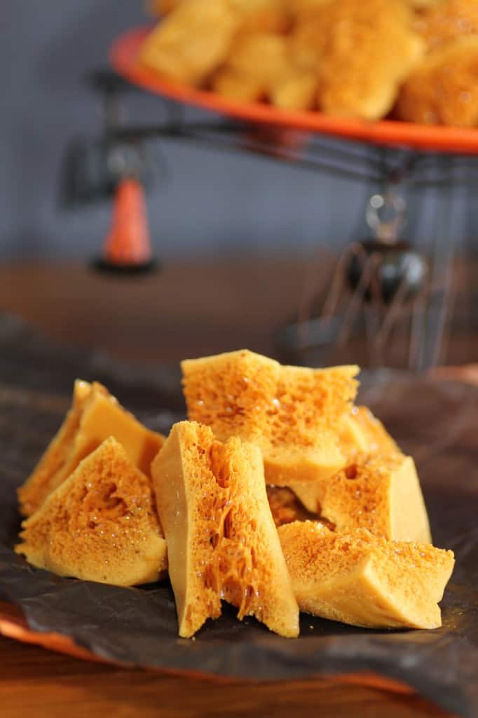 Sponge Toffee for Halloween by Noshing With The Nolands