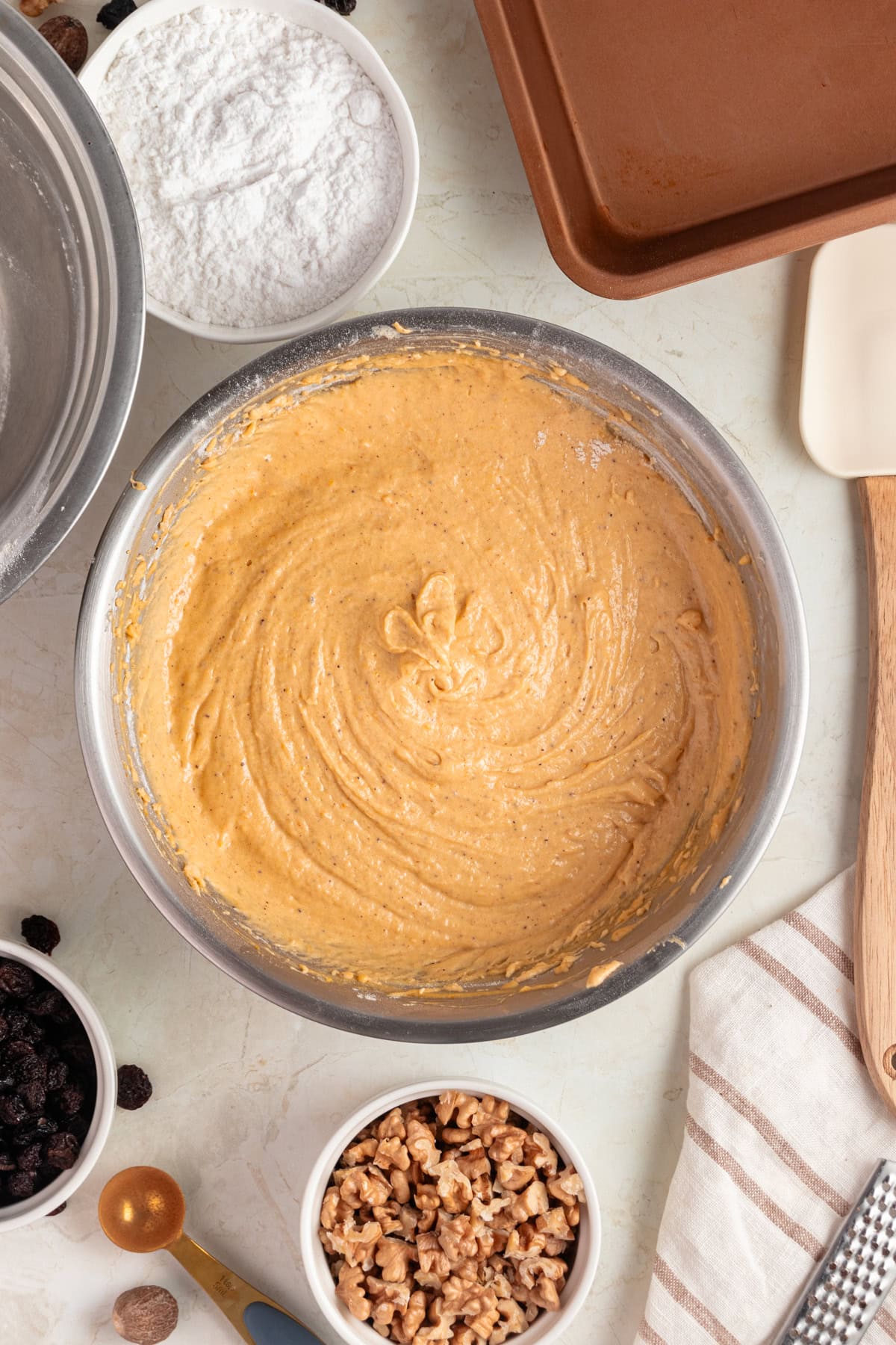 Pumpkin cookies batter is ready.