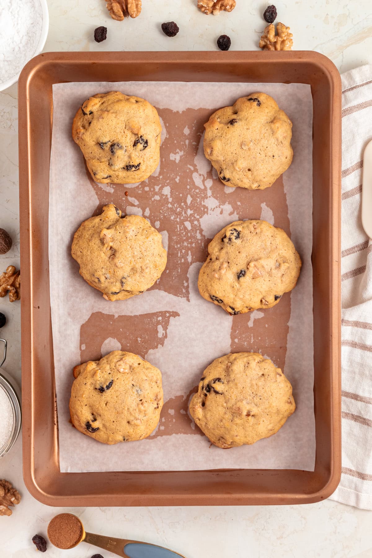 Pumpkin cookies just baked.