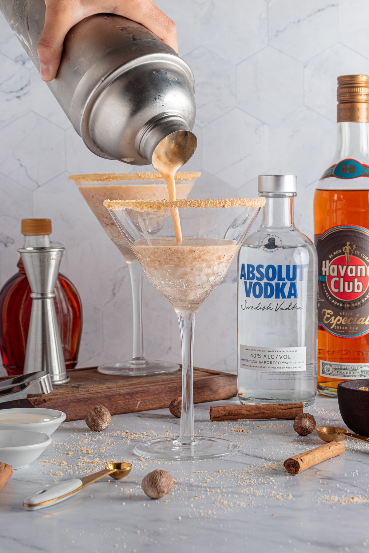 Serving Pumpkin Pie Martini.