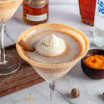 Pumpkin Pie Martini served.