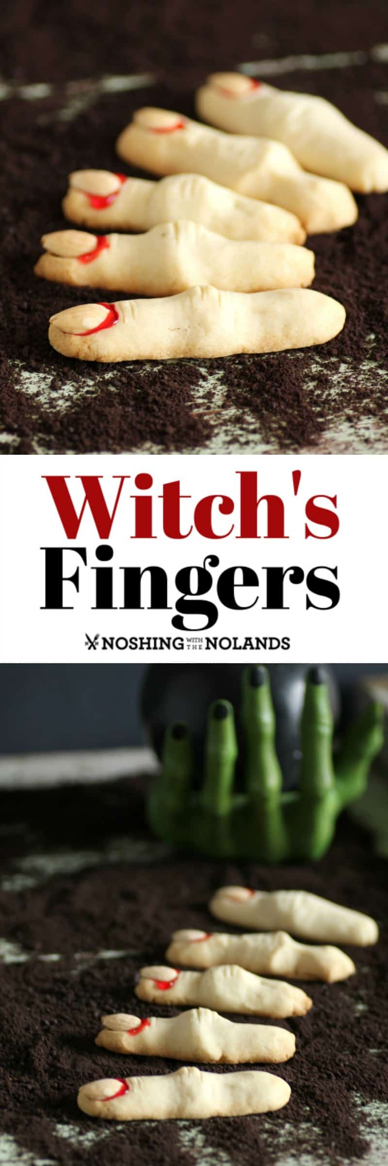 Witch's Fingers are the perfect Halloween cookie, they are frightfully good! #halloween #cookies 