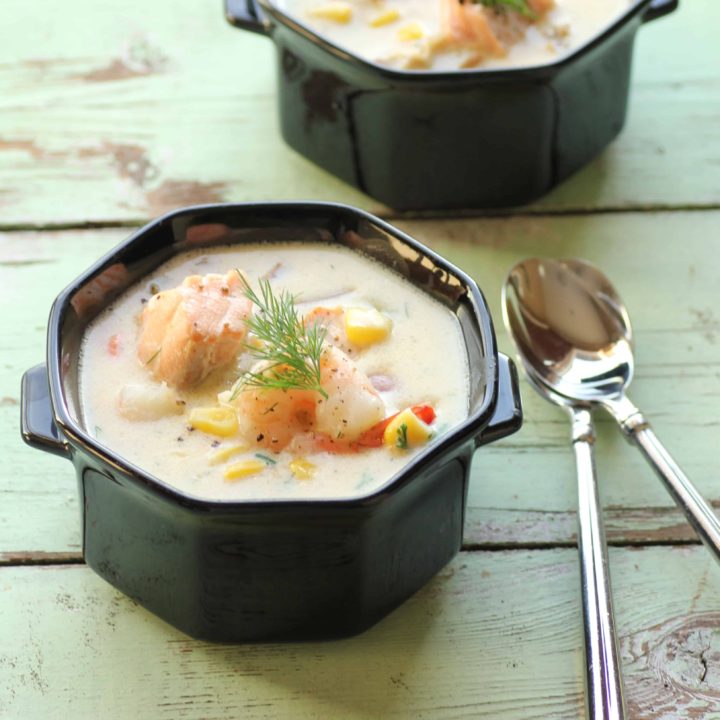 Seafood Chowder for Soul Warming at #Sunday Supper
