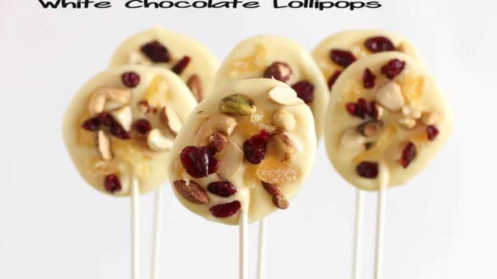 White Chocolate Lollipops for New Year's Eve