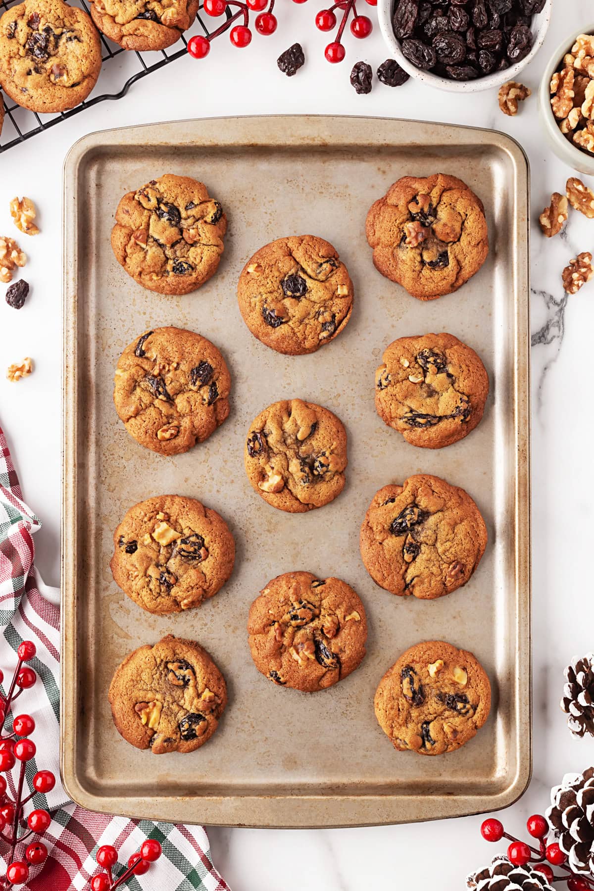 Cookies after baking. 