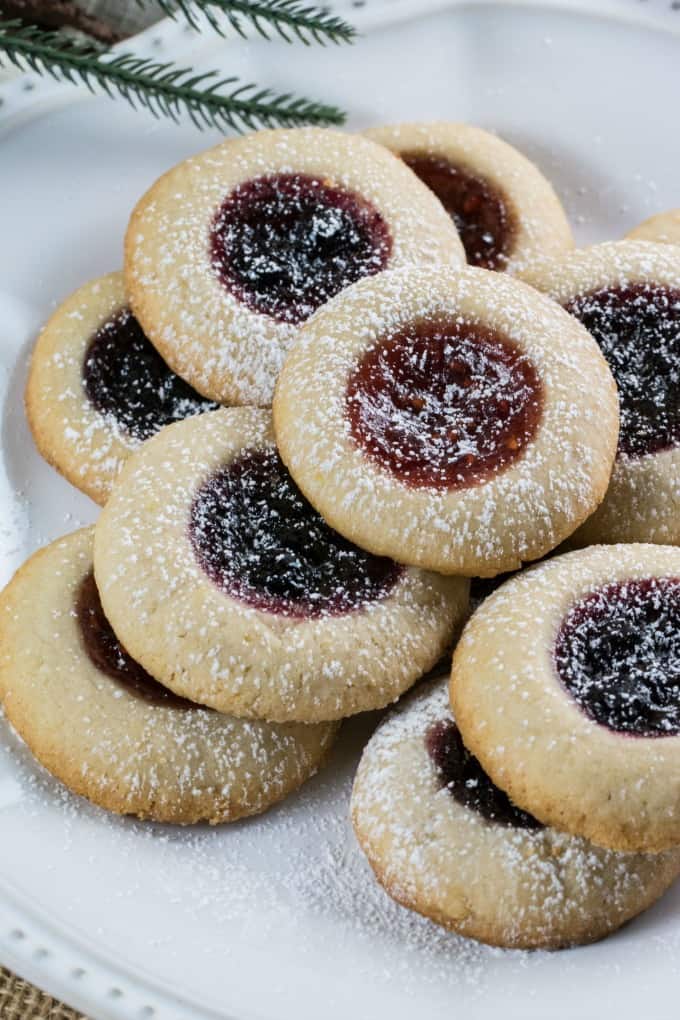 Lemon Raspberry Jam Thumbprint Cookies