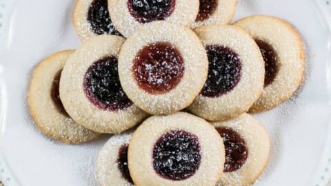 Lemon Raspberry Jam Thumbprint Cookies