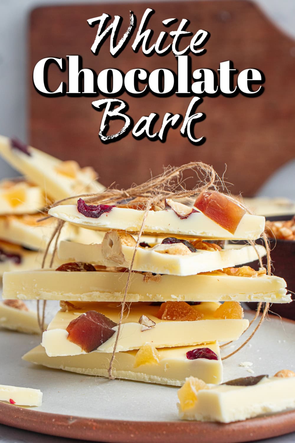 White Chocolate Bark Pin. 