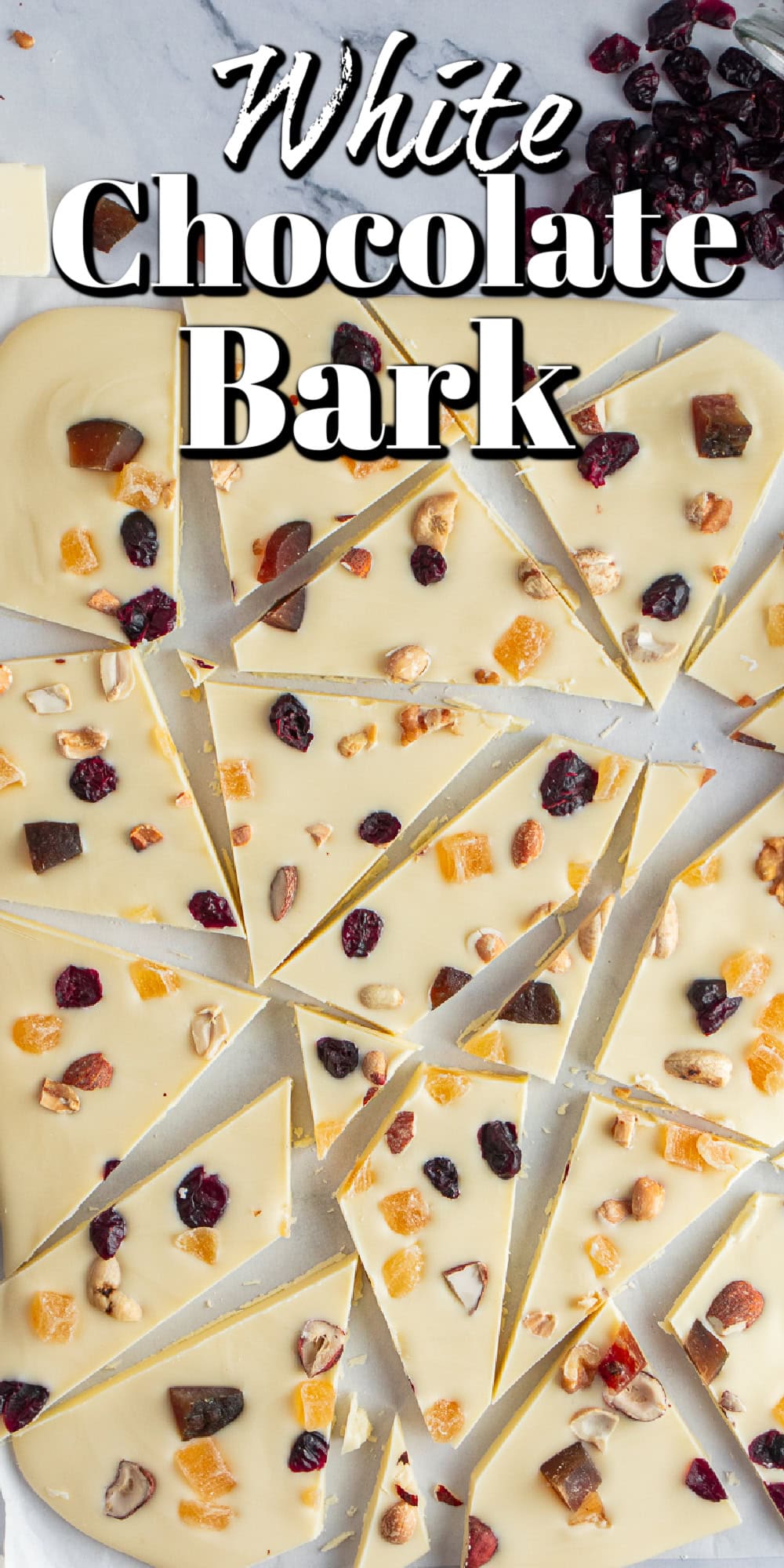 White Chocolate Bark Pin. 