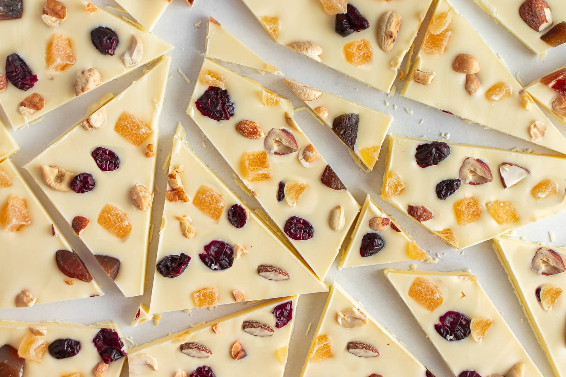 White Chocolate Bark pieces.