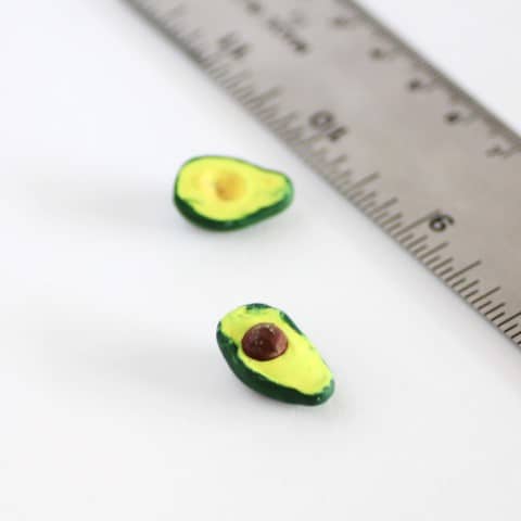 Tiny avocados made from clay