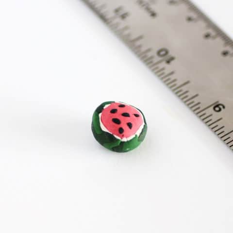1/2 inch watermelon made from clay