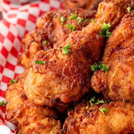 Close-up of Buttermilk Fried Chicken.