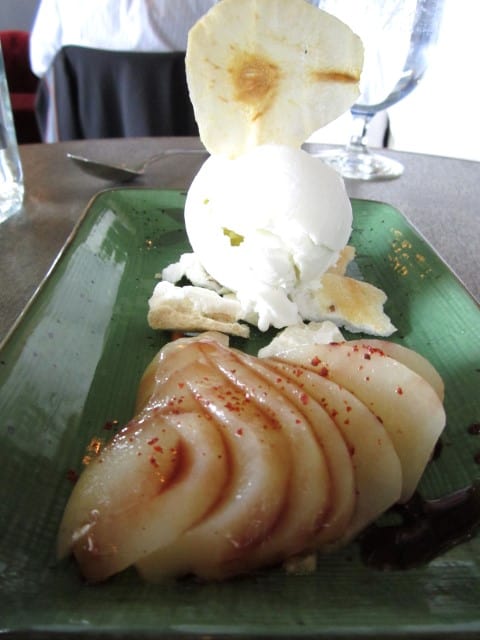 Pears with Gorgonzola Gelato