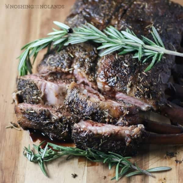 Rack of lamb on a cutting board