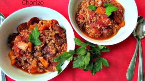 Spicy Quinoa and Chorizo by Mama's Blissful Bites