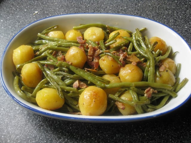 Green beans and new potatoes