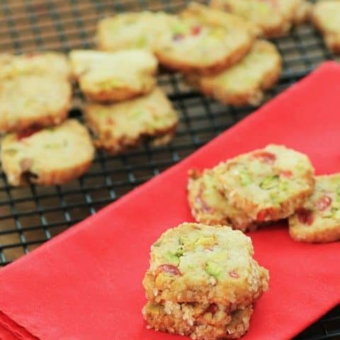 Cherry Pistachio Ice Box Cookies for Creative Cookie Exchange