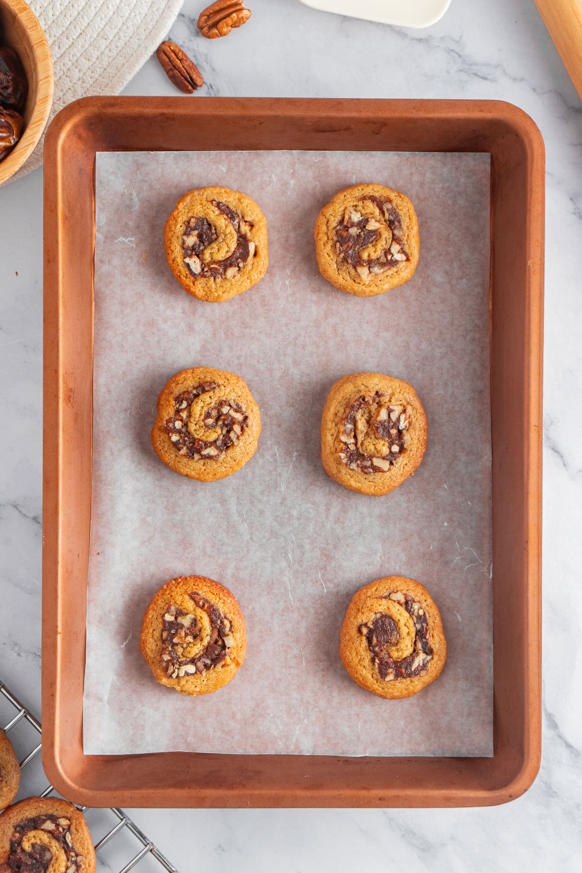 Cookies after bake.