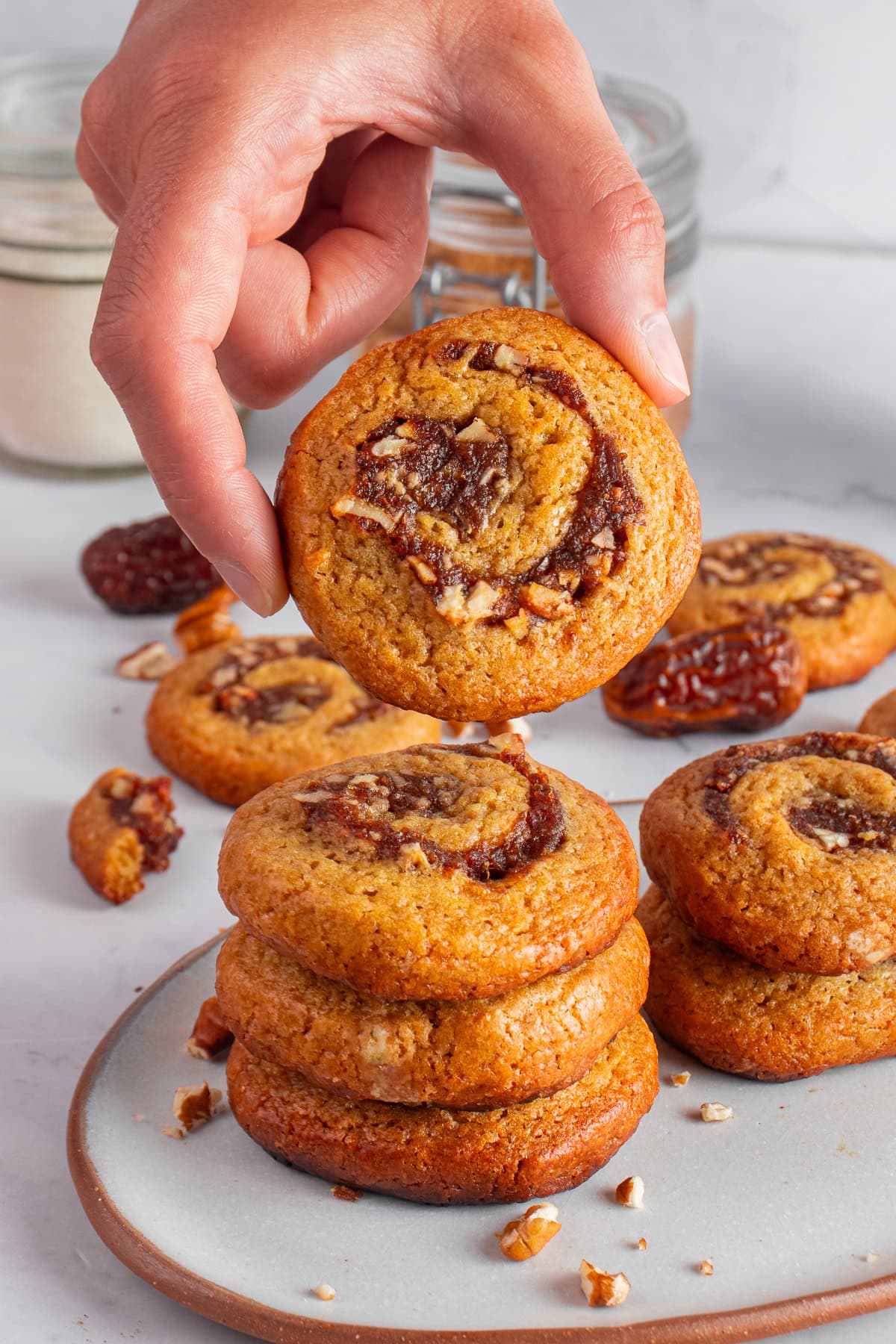 Delicious date pinwheel cookies.