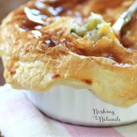 Individual Puff Pastry Chicken Pot Pies