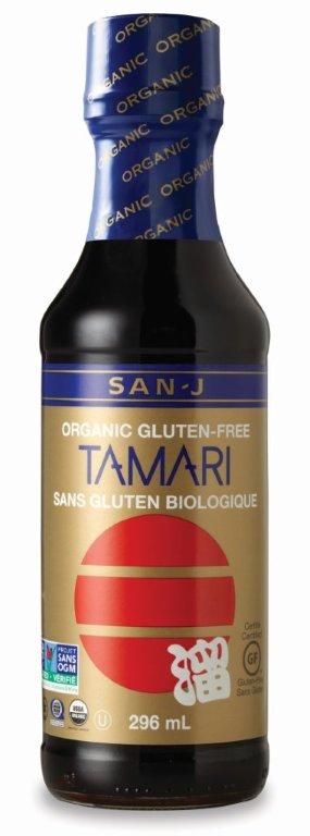 San - J Tamari Gold Label sauce bottle