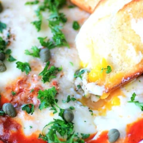 Eggs in Purgatory for Valentine's Day Recipes for Two #SundaySupper