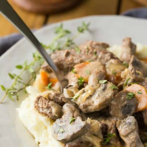 Slow Cooker Beef Stroganoff