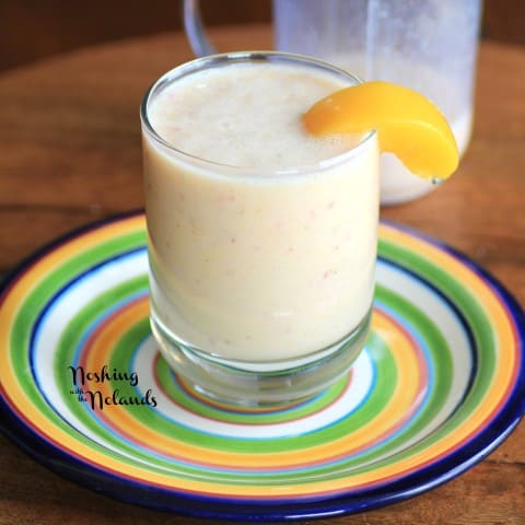 Protein-Packed Peach Smoothie by Noshing With The Nolands 