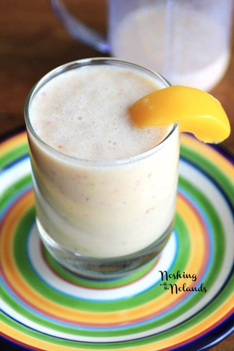 Protein-Packed Peach Smoothie by Noshing With The Nolands 