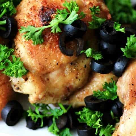 Chicken with Olives for 5 Ingredients of Less #SundaySupper