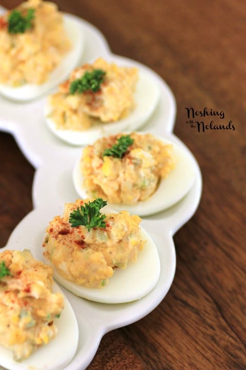 Egg Salad Deviled Eggs for Easter/Passover Feast #SundaySupper