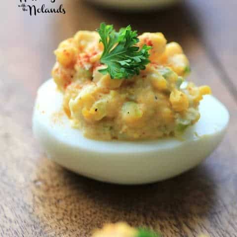 Egg Salad Deviled Eggs for Easter/Passover Feast #SundaySupper